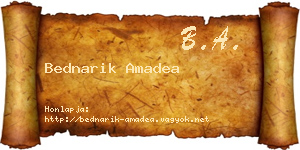Bednarik Amadea névjegykártya